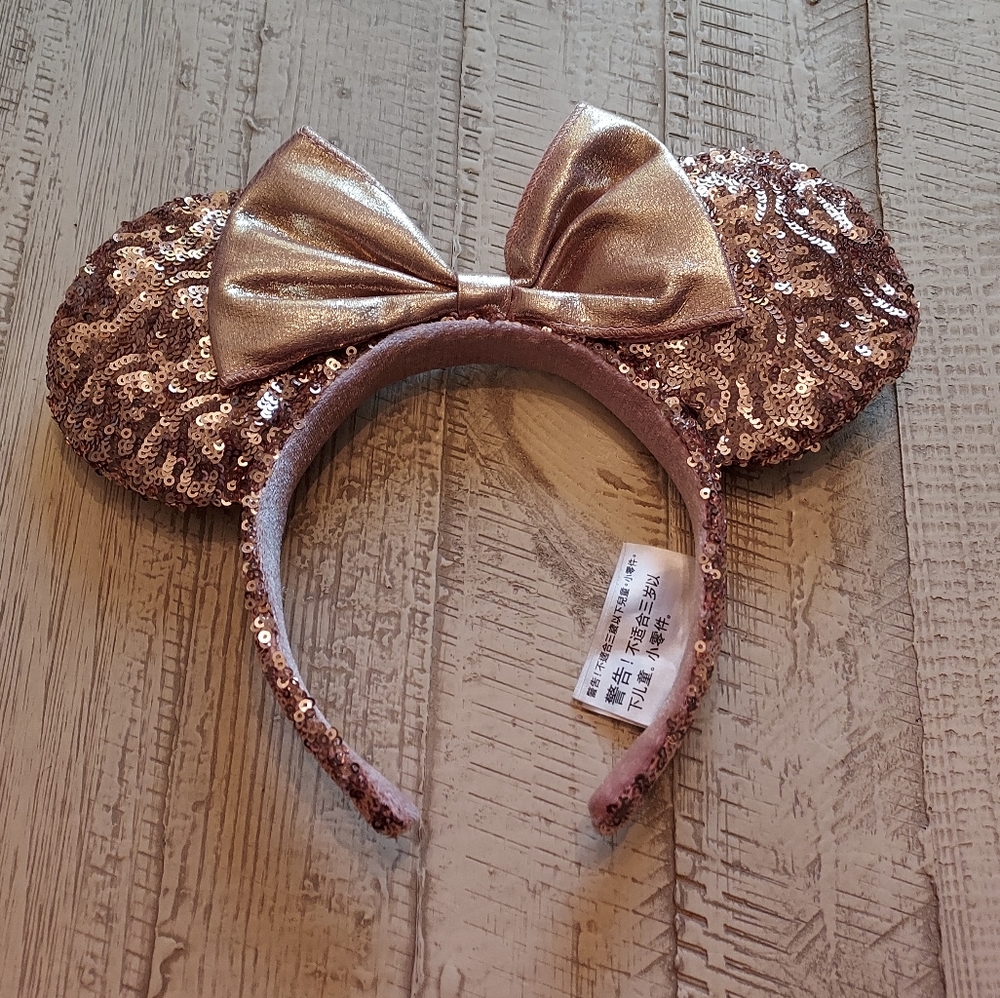 Disney Parks Rose Gold Sequin Ears